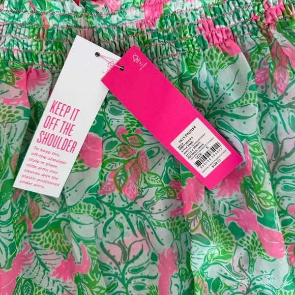 Lilly putzer, new with tags, MariBeth sheer Off-Shoulder Dress/cover up size Sm‎ - Picture 4 of 4